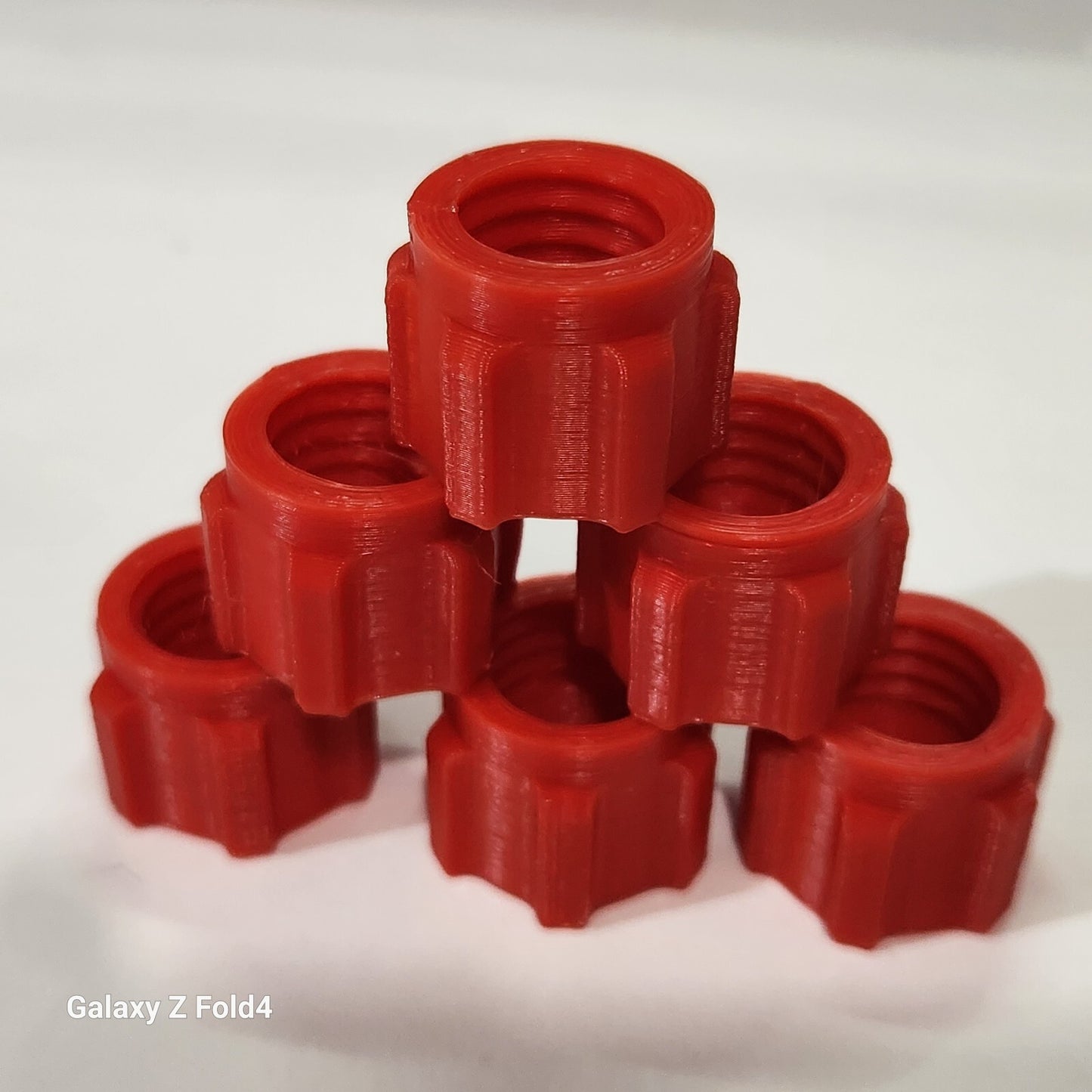 Pack of 6 Red Silicone Sealer Sealant Mastik Tube Nozzle Screw Cap Tops