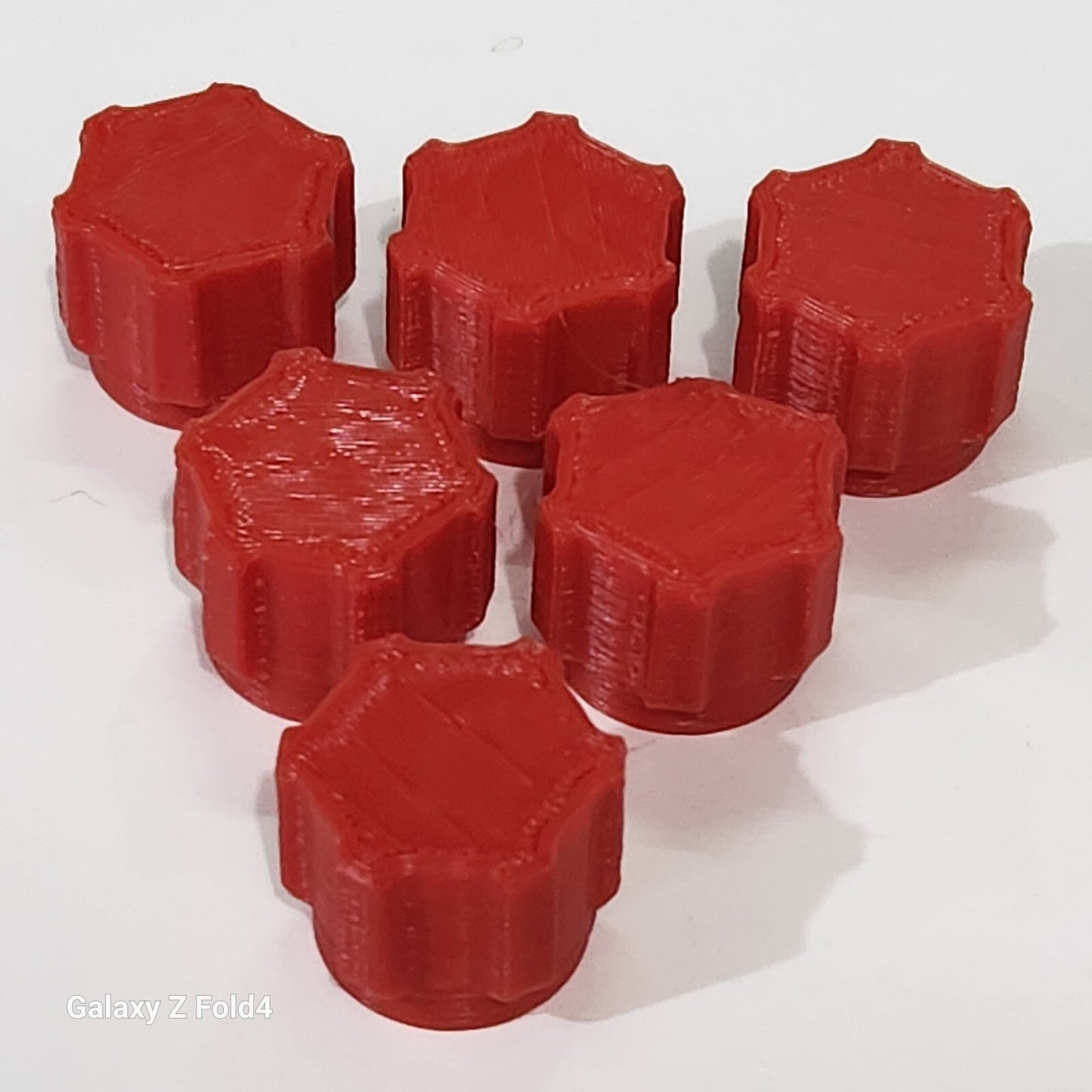 Pack of 6 Red Silicone Sealer Sealant Mastik Tube Nozzle Screw Cap Tops