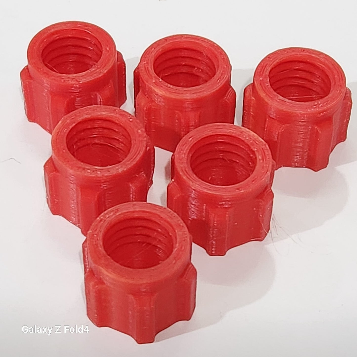 Pack of 6 Red Silicone Sealer Sealant Mastik Tube Nozzle Screw Cap Tops