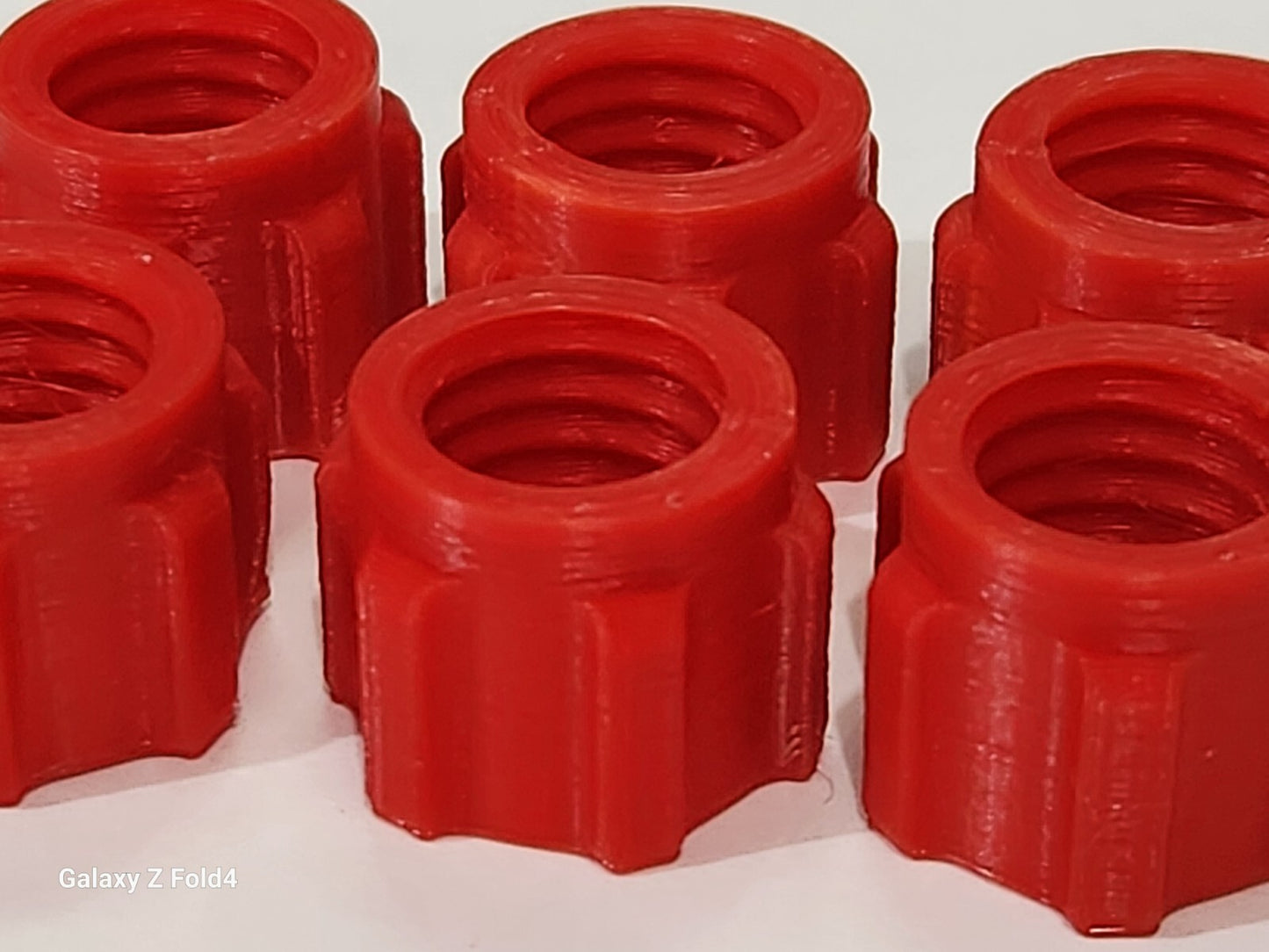 Pack of 6 Red Silicone Sealer Sealant Mastik Tube Nozzle Screw Cap Tops