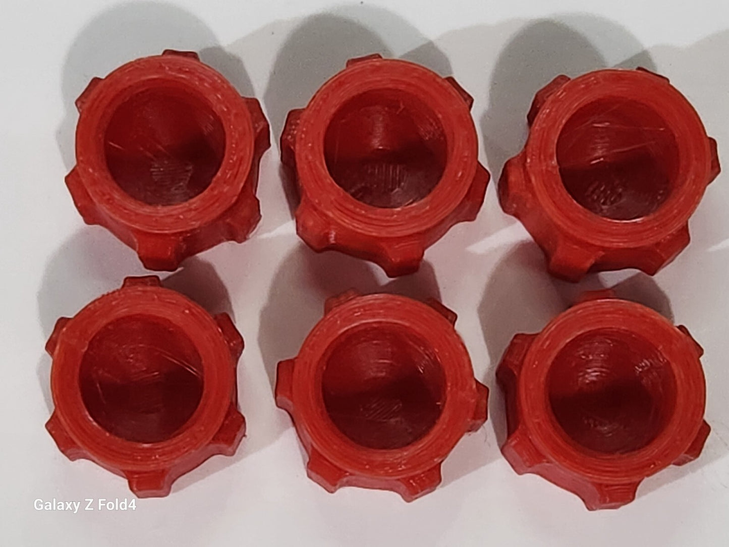 Pack of 6 Red Silicone Sealer Sealant Mastik Tube Nozzle Screw Cap Tops
