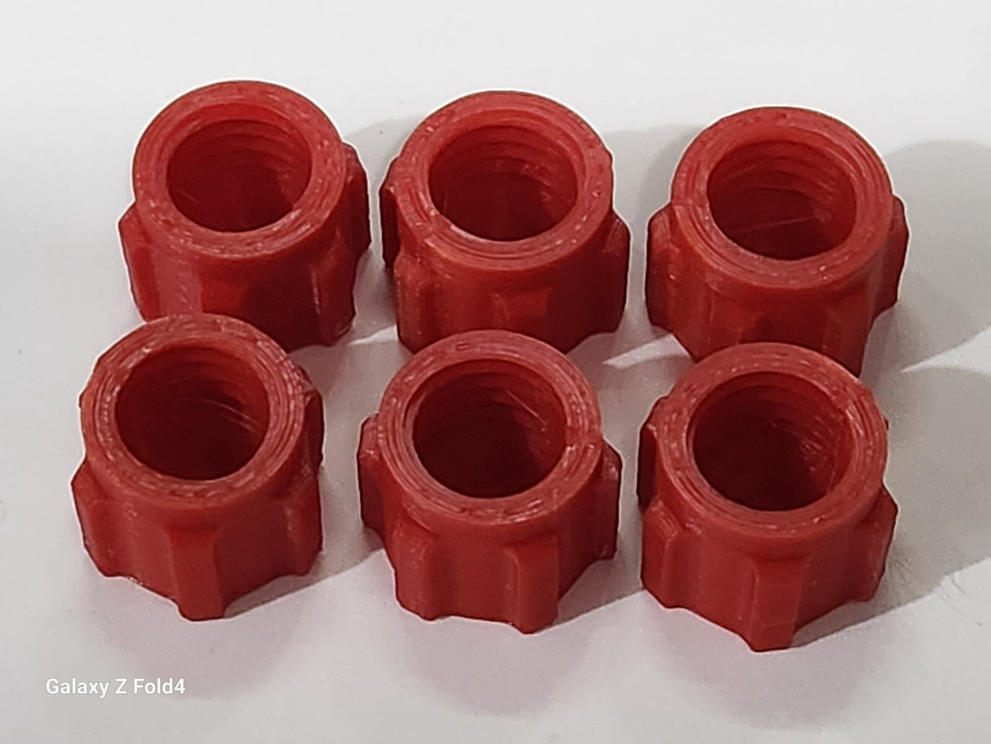 Pack of 6 Red Silicone Sealer Sealant Mastik Tube Nozzle Screw Cap Tops