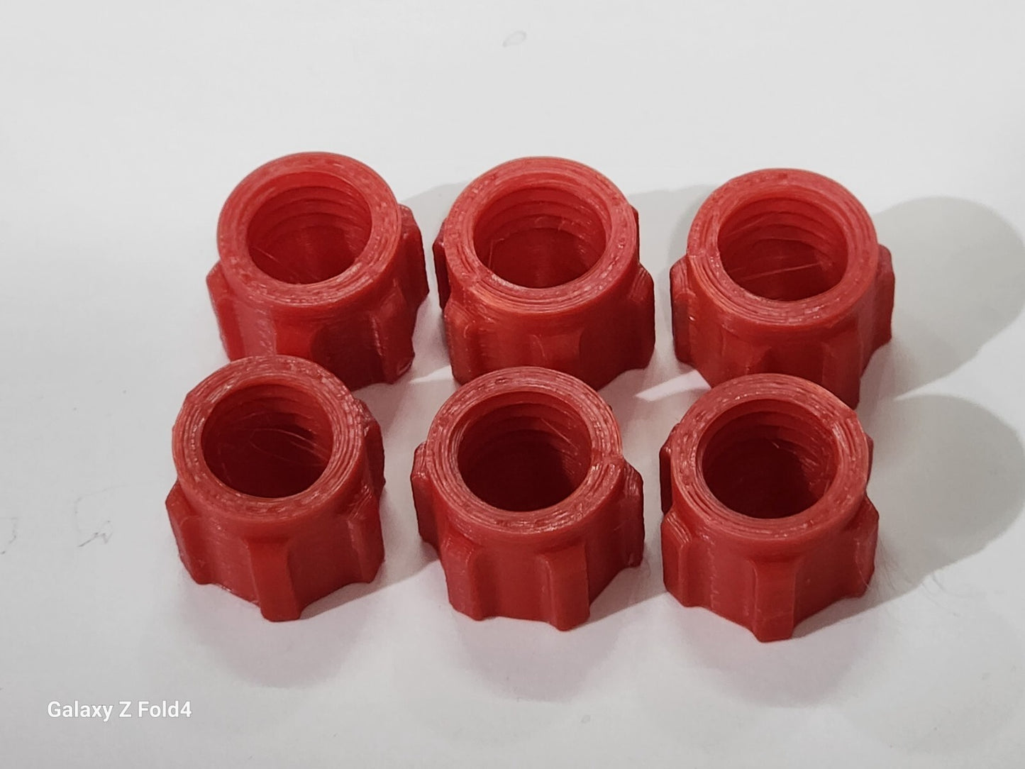 Pack of 6 Red Silicone Sealer Sealant Mastik Tube Nozzle Screw Cap Tops
