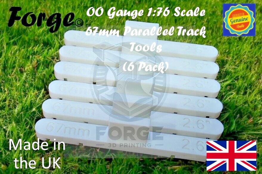Parallel Track Tools Model Railway Train New 6 Pack White 67mm OO/HO Gauge