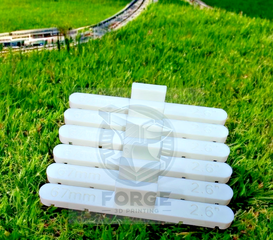 Parallel Track Tools Model Railway Train New 6 Pack White 67mm OO/HO Gauge