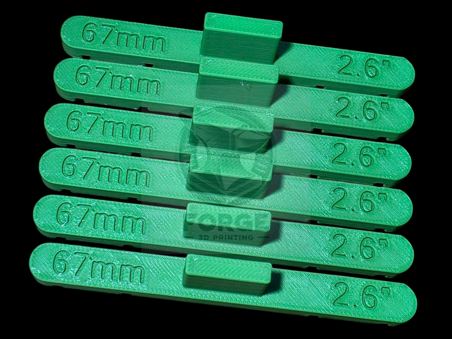 Parallel Track Tools Model Railway Train New 6 Pack Green 67mm OO/HO Gauge