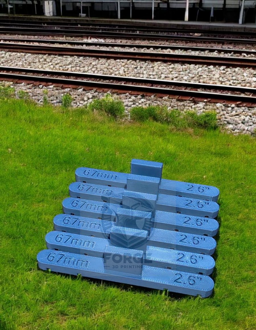 Parallel Track Tools Model Railway Train New 6 Pack Grey 67mm OO/HO Gauge
