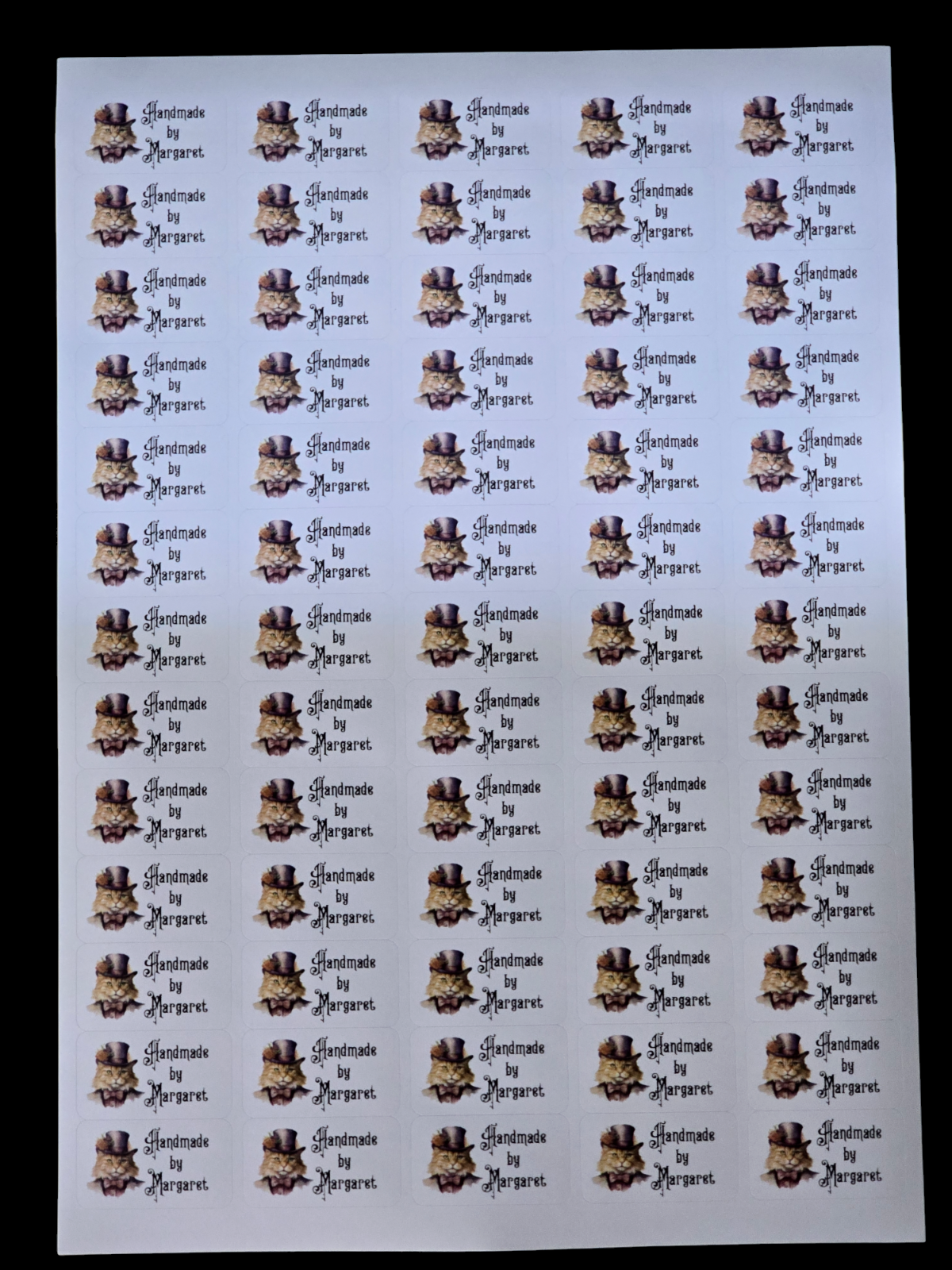 Victorian Cats Handmade by Labels Personalised Self Adhesive Address Stickers