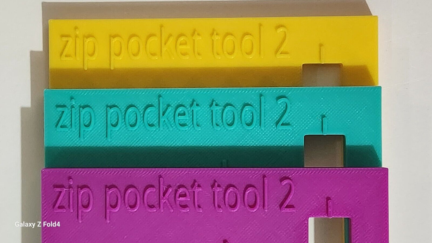 Sewing Tool Zip Pocket 2 Tool Kits Ruler Fabric by Emi B Designs
