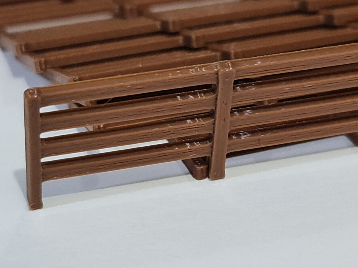 Fencing Railings OO HO New 10 Pack Brown Gauge 1:76 Scale Models Train Railway