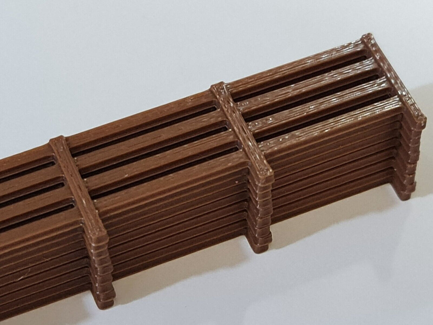 Fencing Railings OO HO New 10 Pack Brown Gauge 1:76 Scale Models Train Railway