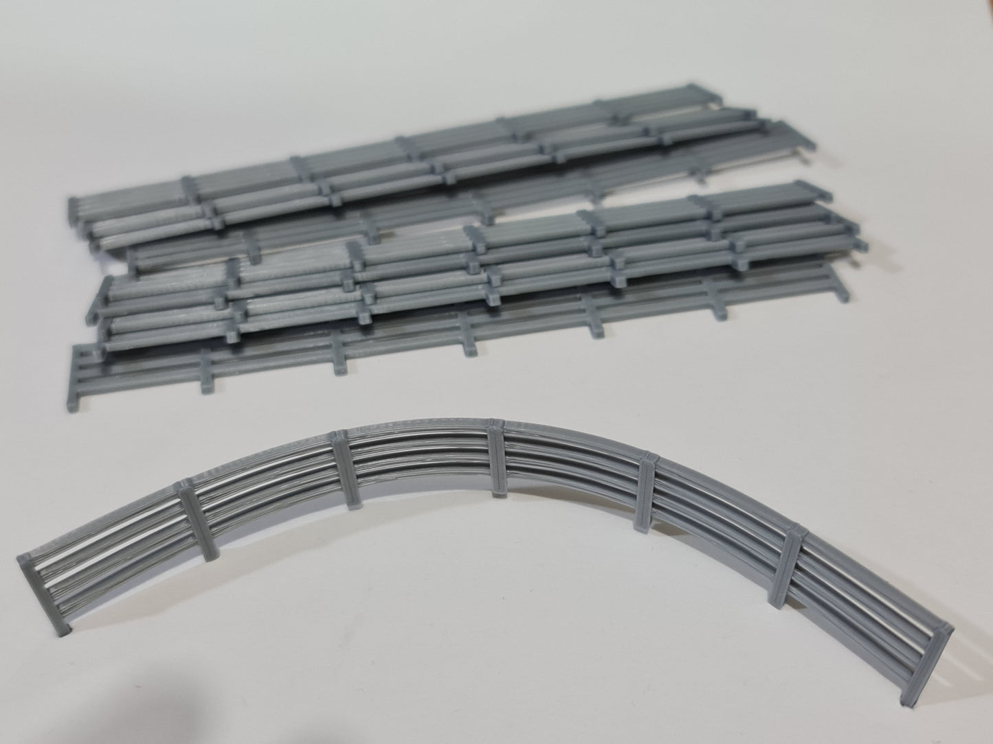 Fencing Railings OO HO New 10 Pack Brown Gauge 1:76 Scale Models Train Railway