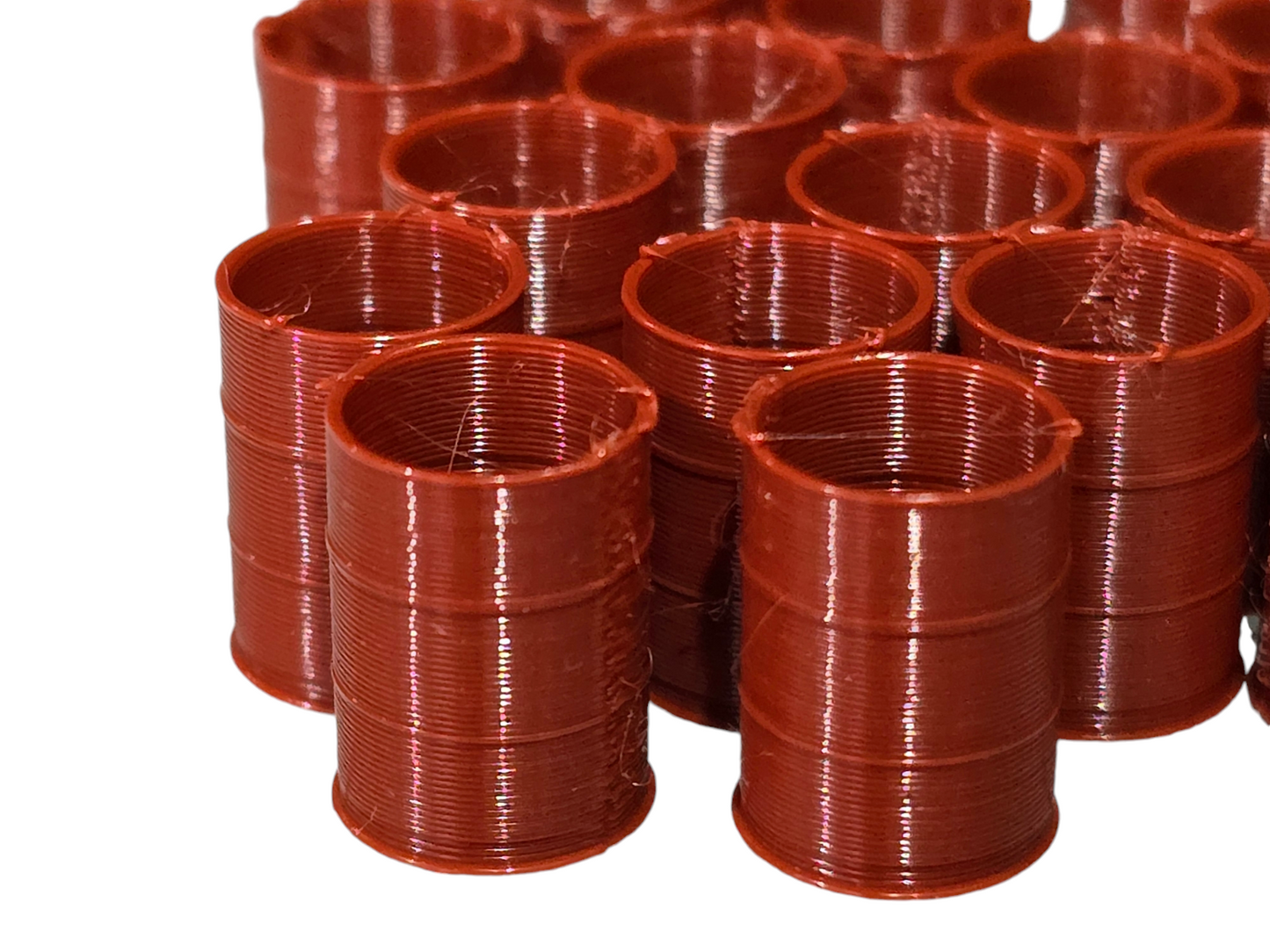 Oil Drum Barrels OO Gauge EMPTY Red Oxide 1:76 Scale Models Railway 20 Pack