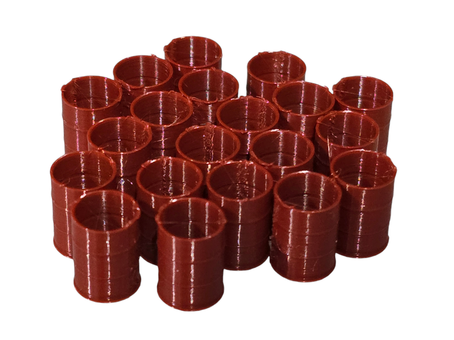 Oil Drum Barrels OO Gauge EMPTY Red Oxide 1:76 Scale Models Railway 20 Pack