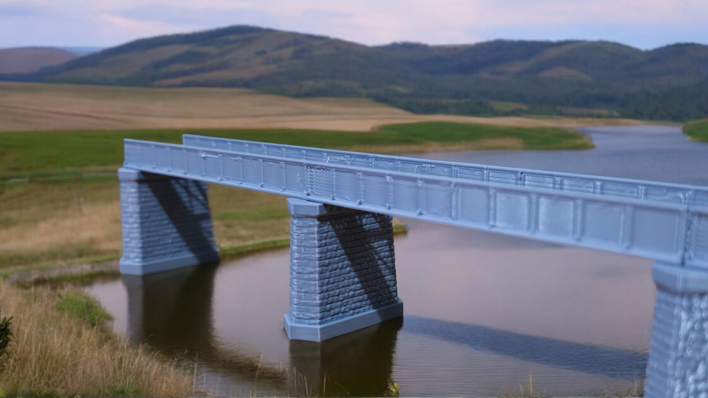 TT Gauge Single Track Iron Girder Bridge 550mm Model Railway Layout 1:120 Scale