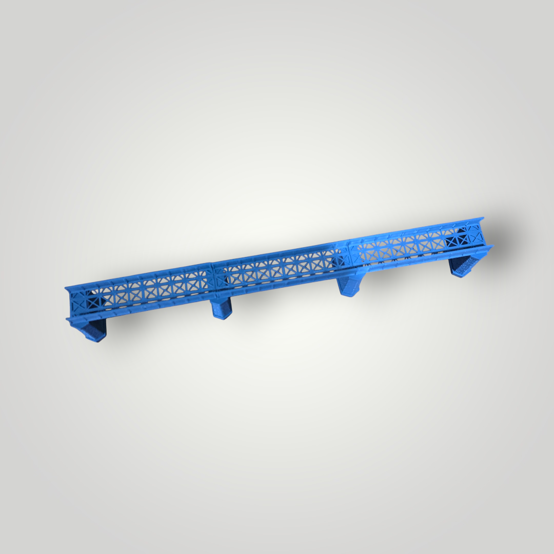 TT Gauge Single Track Iron Girder Bridge 550mm Model Railway Layout 1:120 Scale