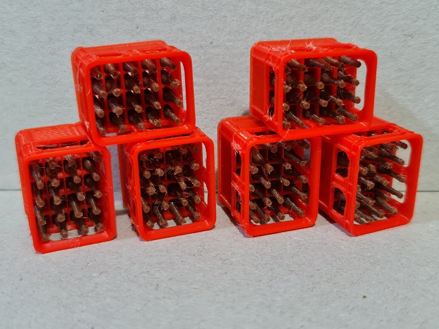 New Red 1:14 Scale 6 Pk Beer Crates & Bottles RC Tamiya Truck Lorry Diorama