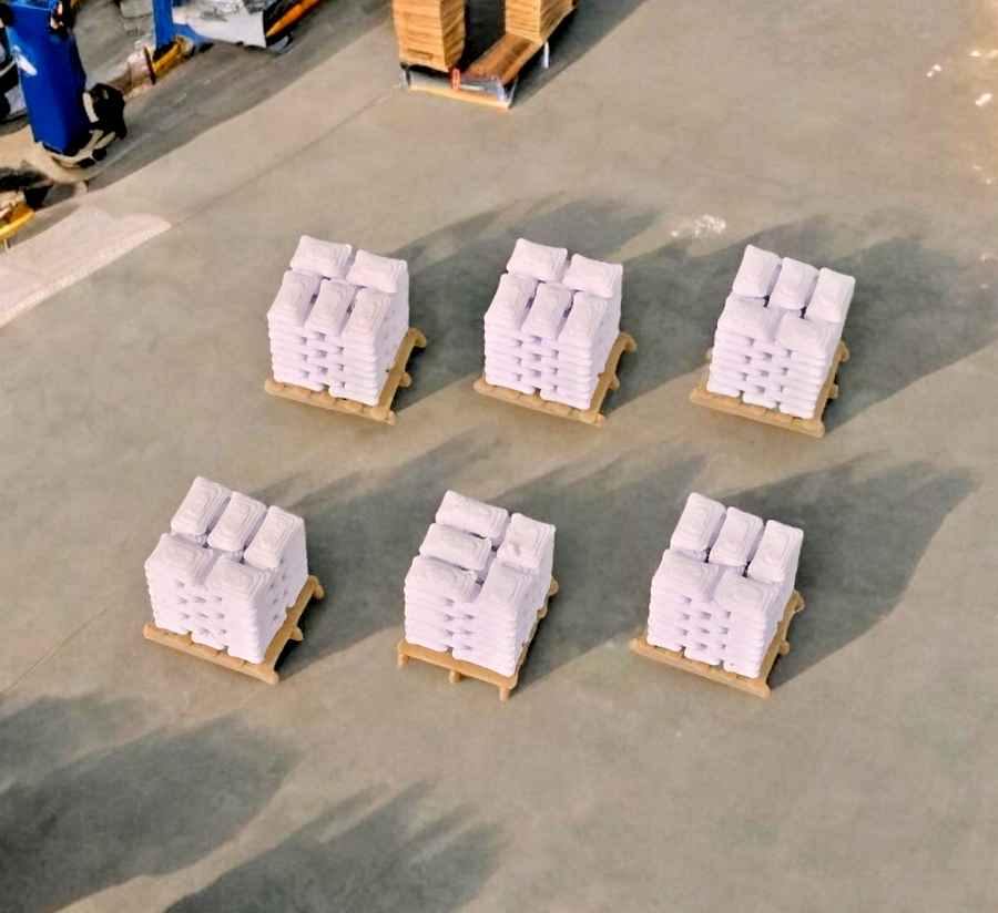 Pallets of white Sacks wood pallet OO Gauge 1:76 Scale Model Railway (6 Pack)