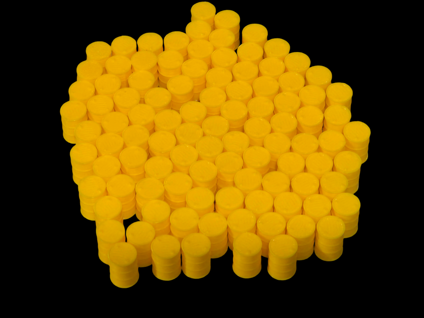 Oil Drum Barrels OO Gauge Yellow 1:76 Scale Models Train Railway 100 Pack