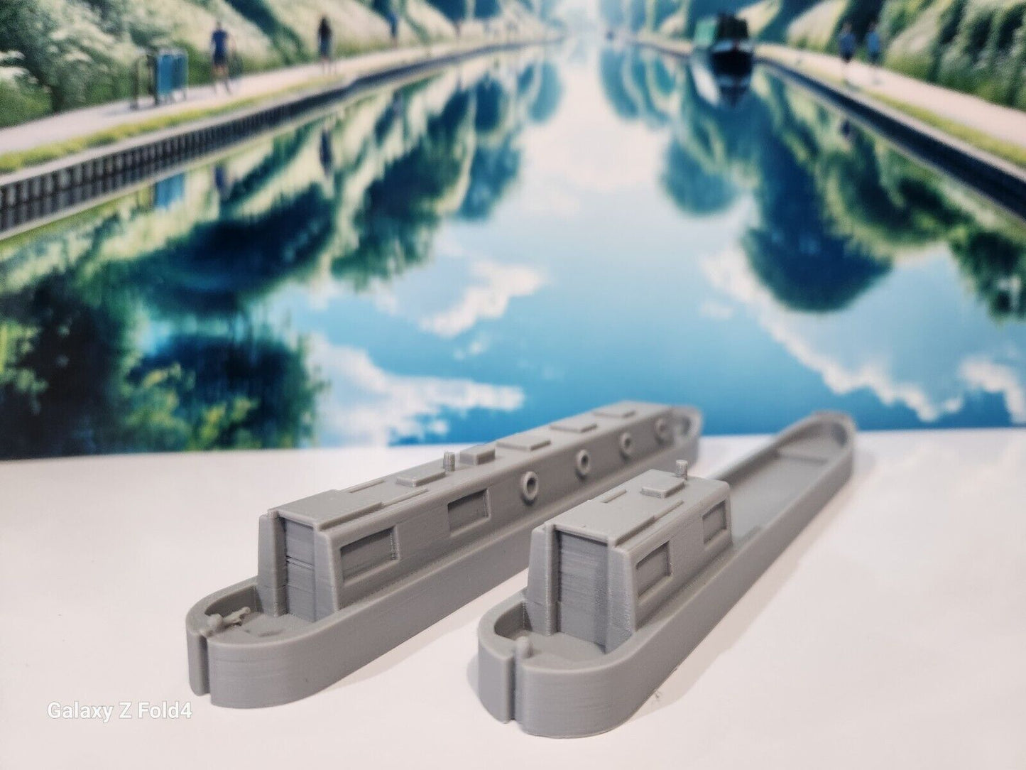 1:43 Scale O Gauge Model Railway 2 x Canal Boats Waterways Barge Cargo Leisure