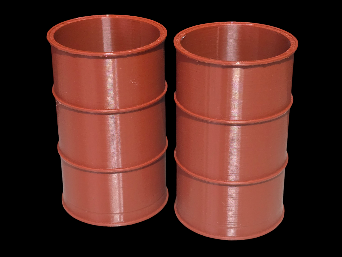 Oil Drums Barrel Empty 200L 55 Gallon 1:12 Scale 1 inch Red Oxide Garden Railway