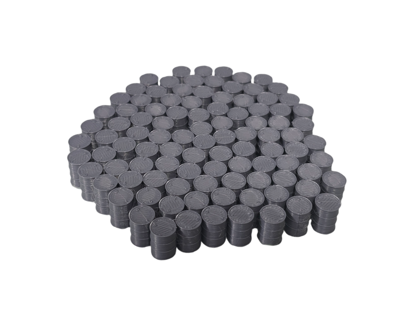 Oil Drum Grey OO Gauge 1:76 Scale Models Train Railway 100 Pack