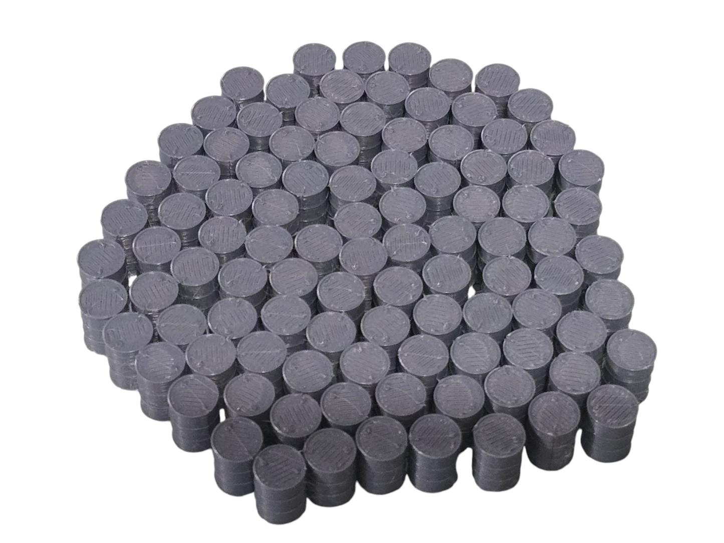 Oil Drum Grey OO Gauge 1:76 Scale Models Train Railway 100 Pack