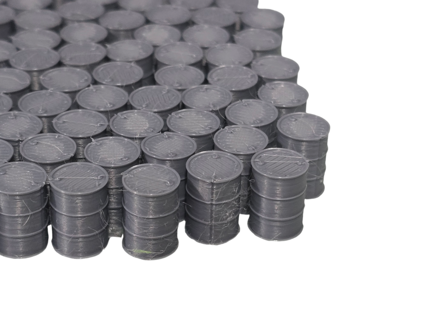 Oil Drum Grey OO Gauge 1:76 Scale Models Train Railway 100 Pack