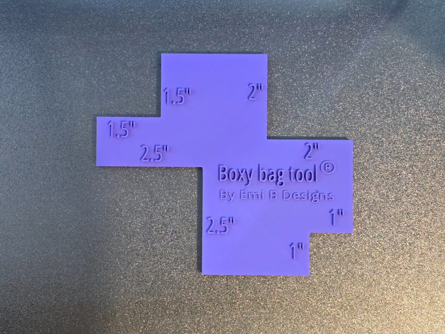 Sewing Tool Boxy Bag Making Tool Kits Ruler Lilac Purple Fabric Emi B Designs