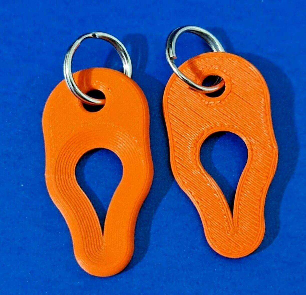 2 x Key Ring Tick Removal Tools Orange PLA Plastic Biodegradable, dog cat horse
