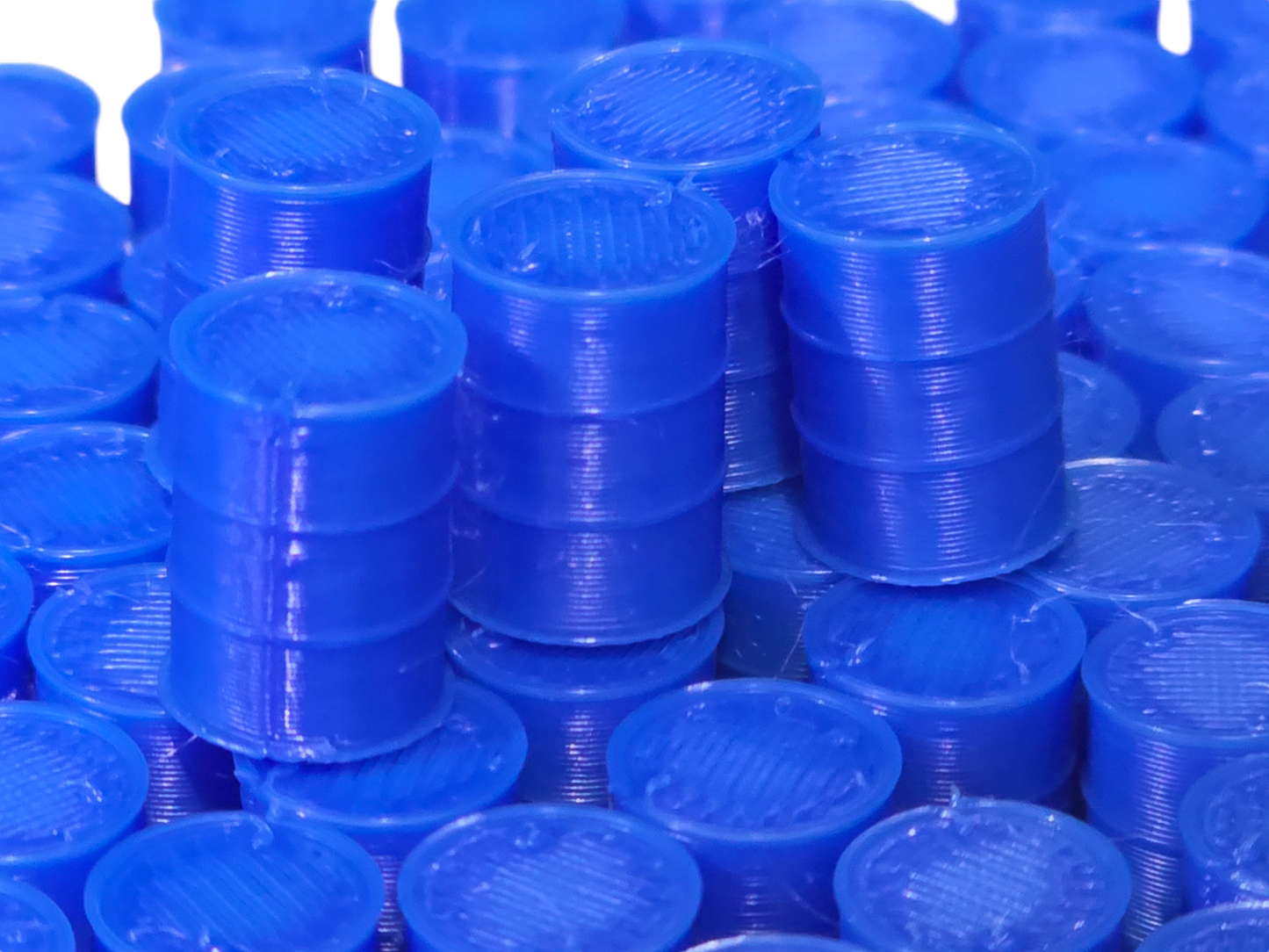 Oil Drum Barrels OO Gauge Blue 1:76 Scale Models Train Railway 100 Pack
