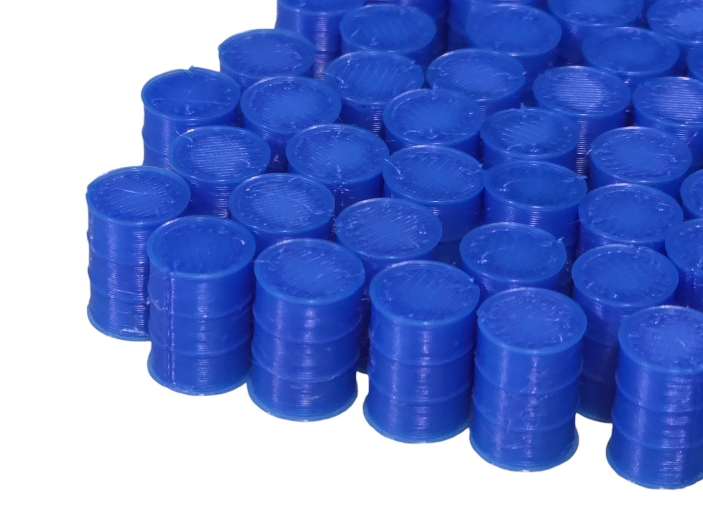 Oil Drum Barrels OO Gauge Blue 1:76 Scale Models Train Railway 100 Pack