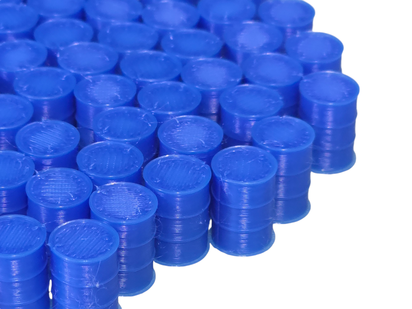 Oil Drum Barrels OO Gauge Blue 1:76 Scale Models Train Railway 100 Pack