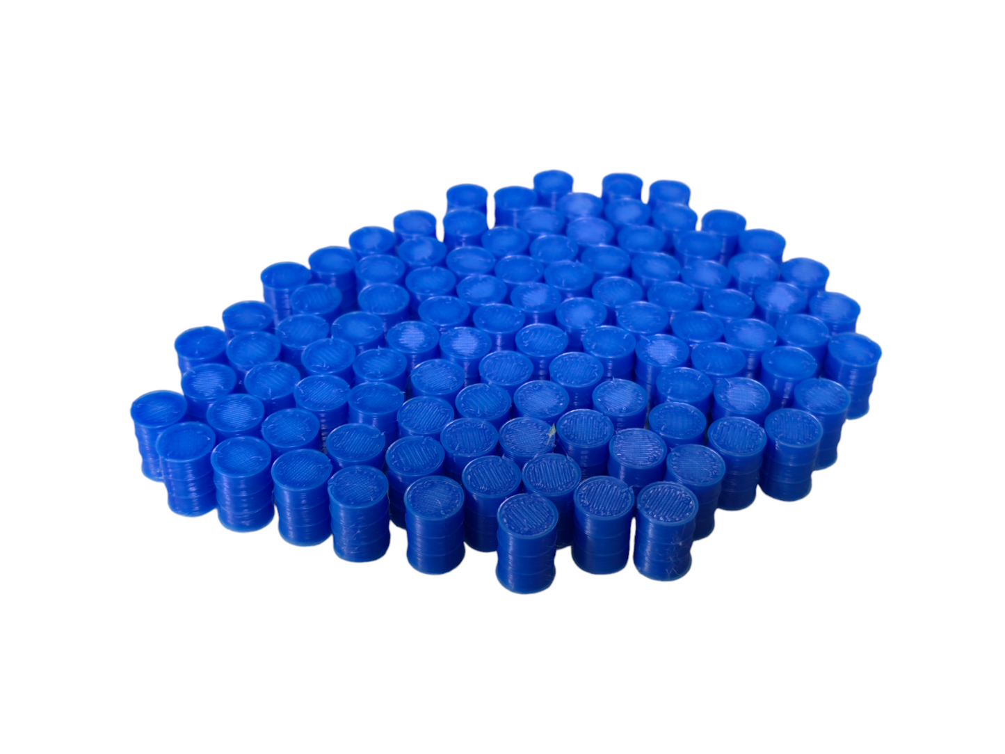 Oil Drum Barrels OO Gauge Blue 1:76 Scale Models Train Railway 100 Pack