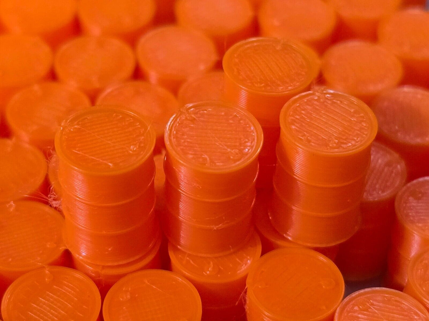 Oil Drum Barrels OO Gauge Orange 1:76 Scale Models Train Railway 100 Pack