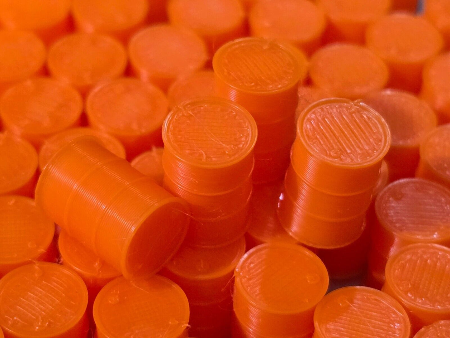 Oil Drum Barrels OO Gauge Orange 1:76 Scale Models Train Railway 100 Pack
