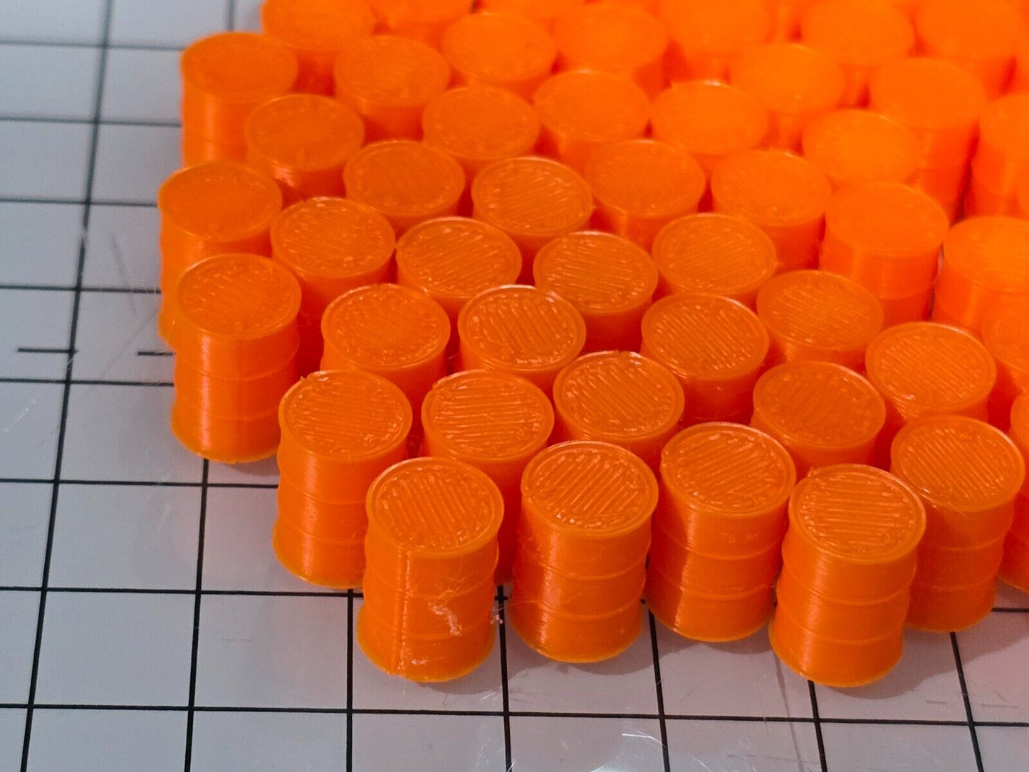 Oil Drum Barrels OO Gauge Orange 1:76 Scale Models Train Railway 100 Pack