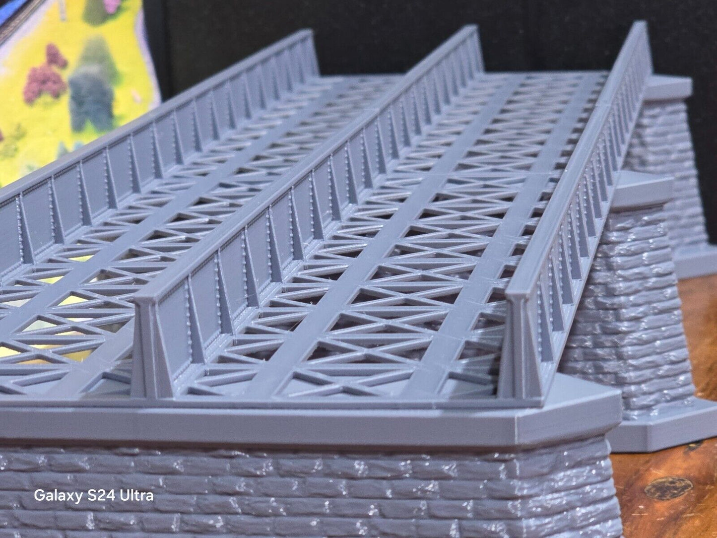 Iron Girder Bridge N Gauge Double Track Model Railway Train Layout 1:148 Scale