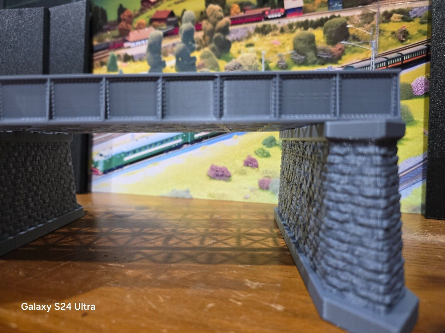 Iron Girder Bridge N Gauge Double Track Model Railway Train Layout 1:148 Scale