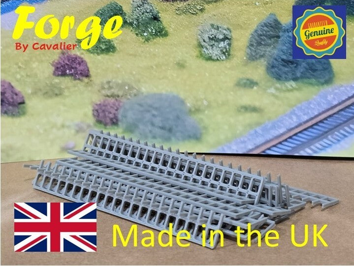 Fencing Railings OO HO Gauge New 25 Pack Grey 1:76 Scale Models Train Railway