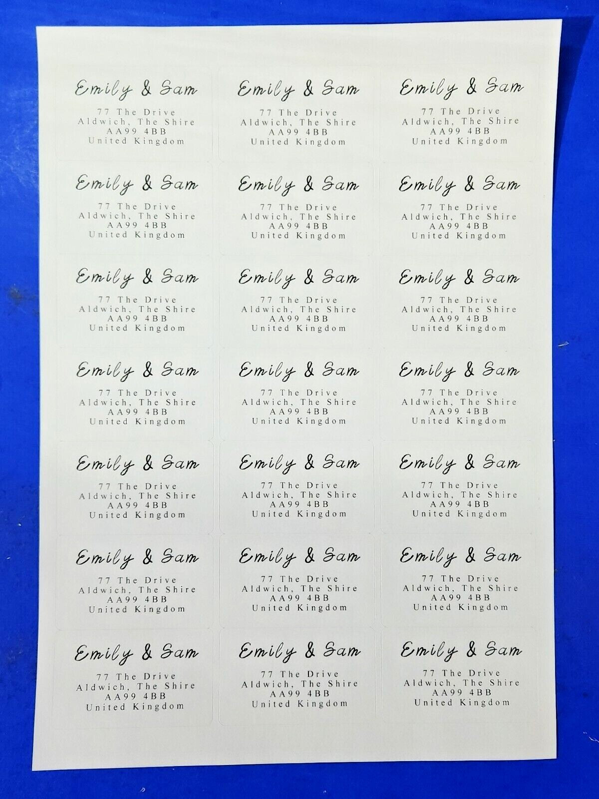 Address Label, Script Address Stickers, Personalised Return Address Labels