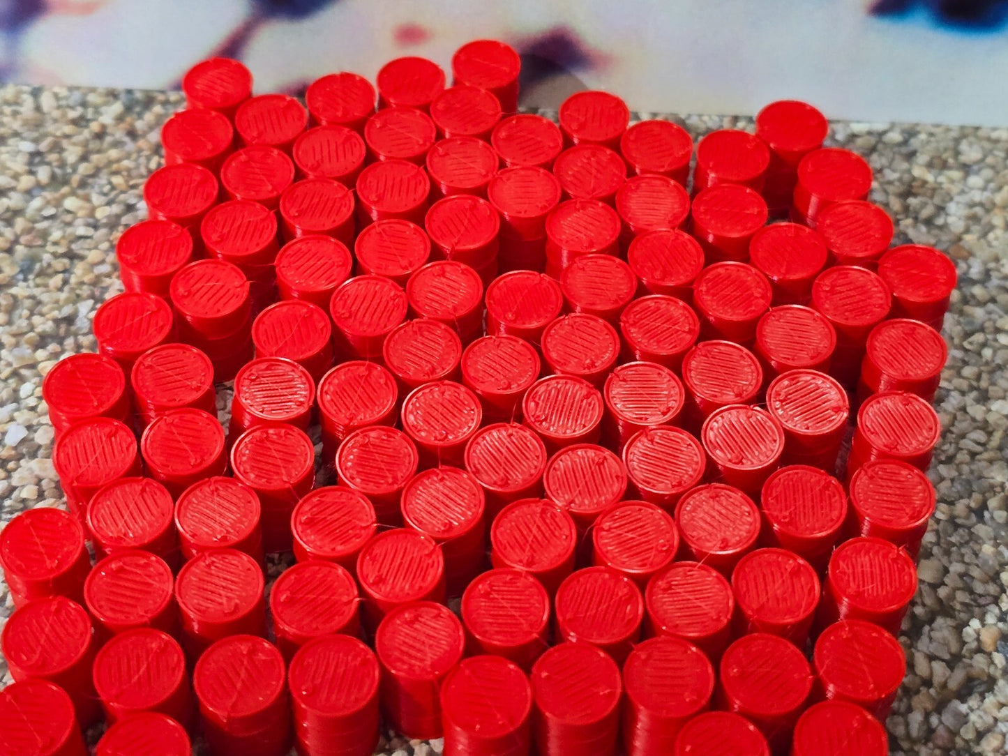 Oil Drum Barrels OO Gauge Red 1:76 Scale Models Train Railway 100 Pack
