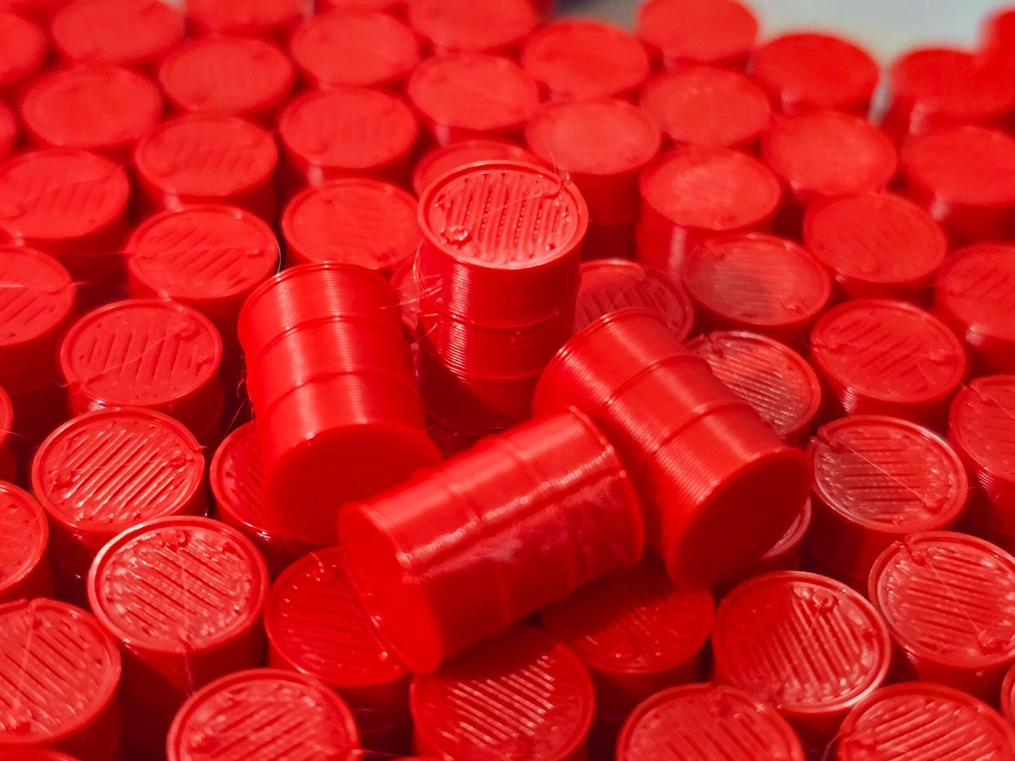 Oil Drum Barrels OO Gauge Red 1:76 Scale Models Train Railway 100 Pack
