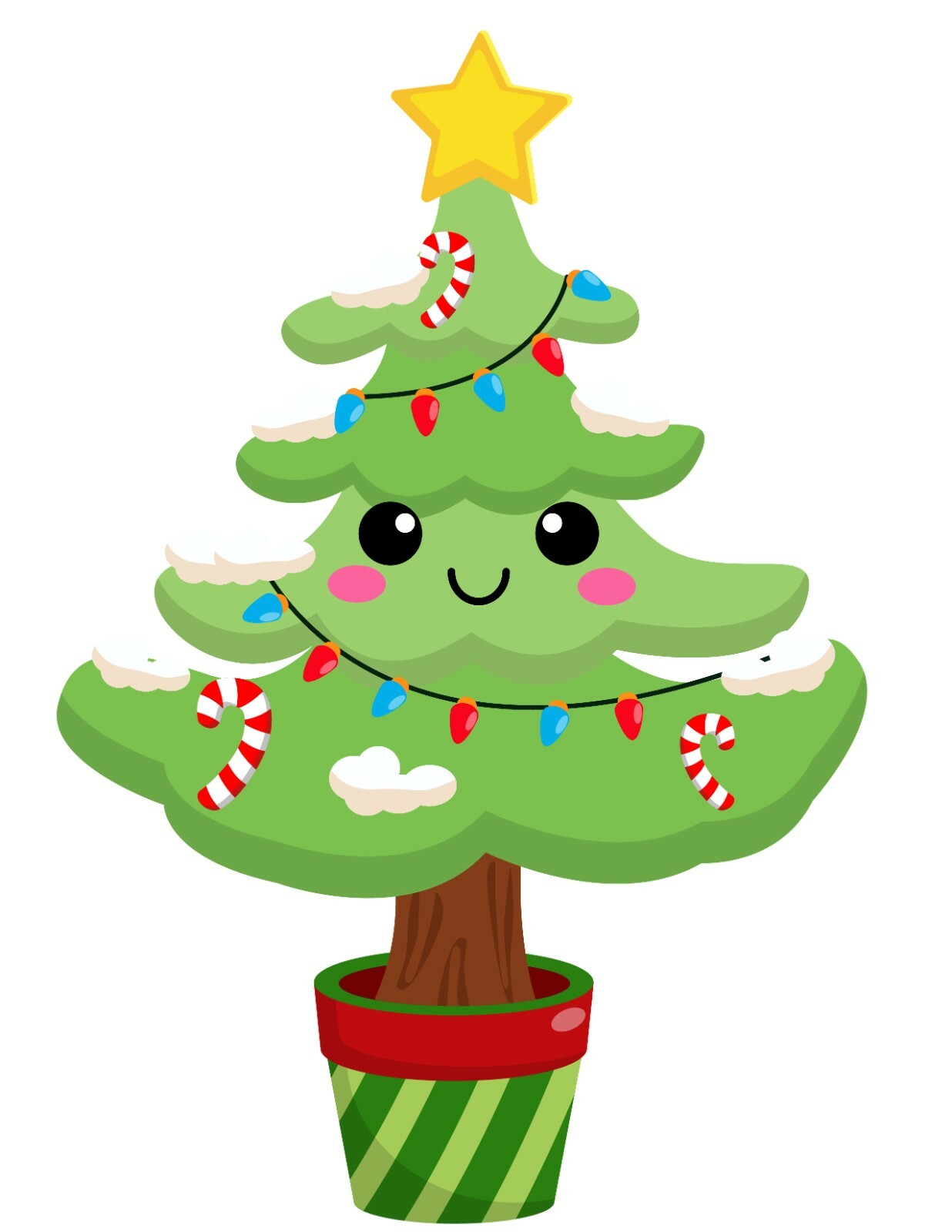 325 Cute Christmas Tree Personalised Self Adhesive Handmade by Labels Stickers