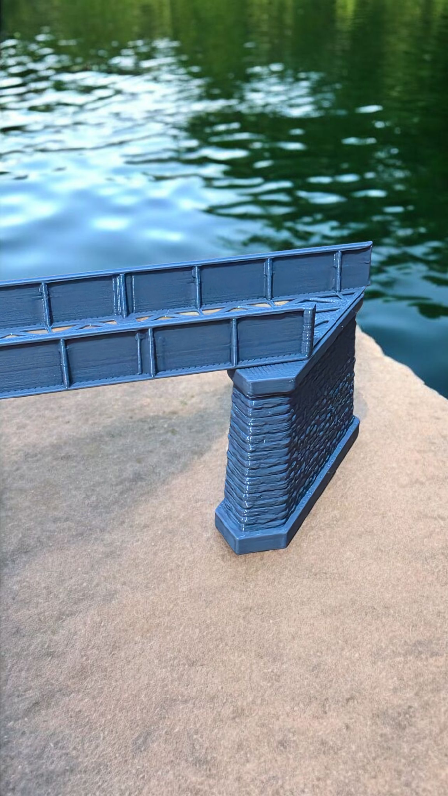 Z Gauge Right 45 deg single Track Iron Girder Bridge Model Railway 1:220 Scale