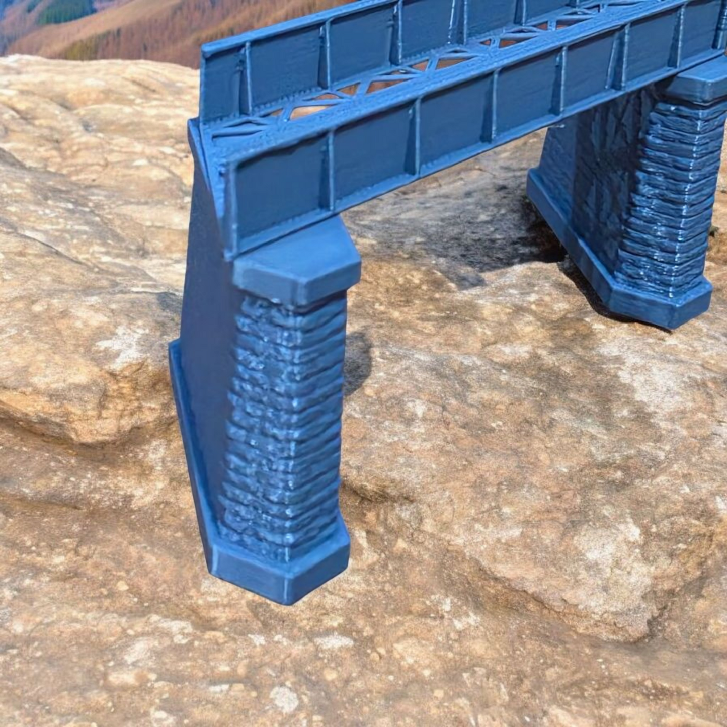 Z Gauge Right 45 deg single Track Iron Girder Bridge Model Railway 1:220 Scale