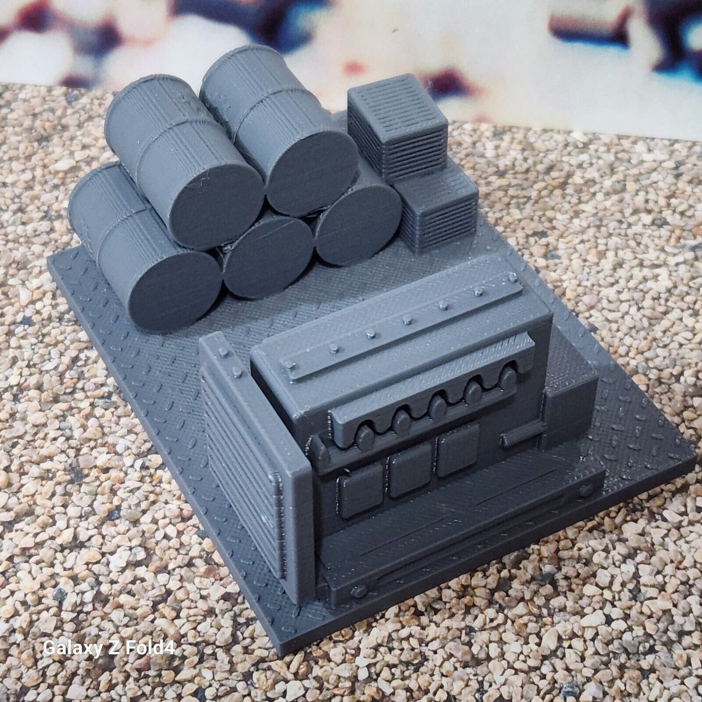 Diesel Generator Fuel Drums Crates HO Gauge 1:87 Scale Models Model Train