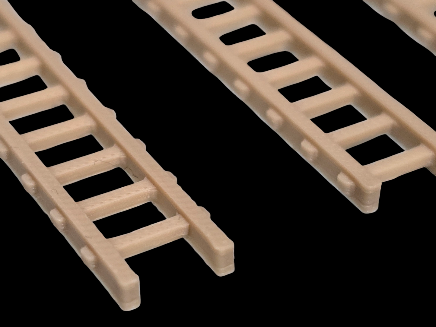 Model Railway Ladders Accessories 3.5m TT Gauge 1:120 Scale Pack o 6 Wood Colour