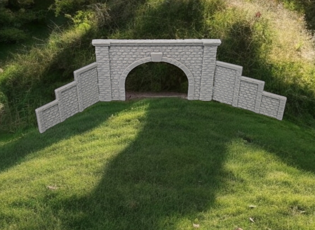 Z Gauge Tunnel Double Track Stone Portal Model Railway Train Layout 1:220 Scale
