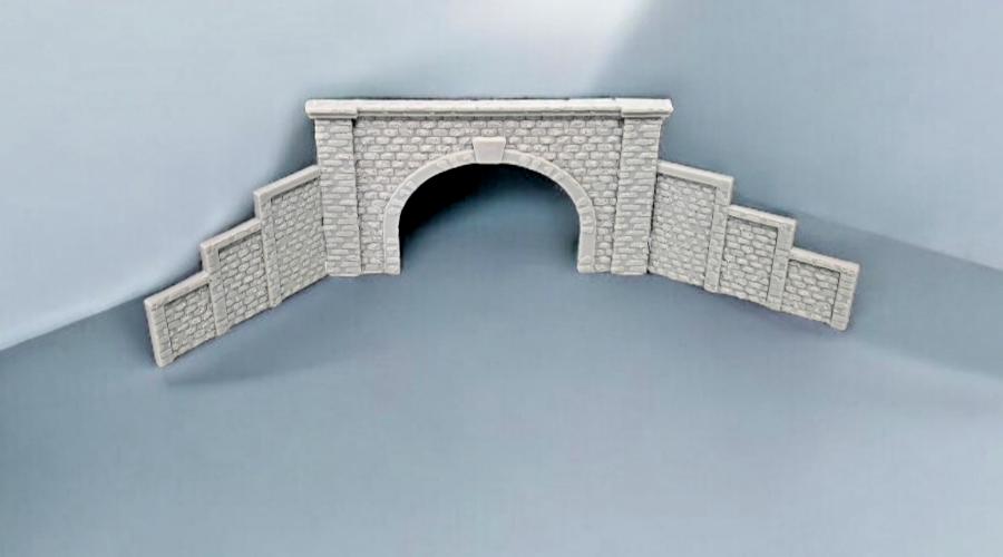Z Gauge Tunnel Double Track Stone Portal Model Railway Train Layout 1:220 Scale
